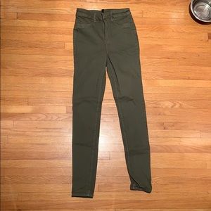 olive green skinny jeans